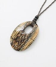 NR2AW03080 GIANNI LO GIUDICE(小さいサイズ)(メゾン ドゥ サンク) [日本製]ウッドワントップネックレス ベージュ