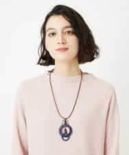 NR2ED01100 GIANNI LO GIUDICE(小さいサイズ)(メゾン ドゥ サンク) リングテープトップネックレス ネイビー