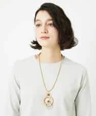 NR2ED01100 GIANNI LO GIUDICE(小さいサイズ)(メゾン ドゥ サンク) リングテープトップネックレス ネイビー