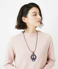 NR2ED01100 GIANNI LO GIUDICE(小さいサイズ)(メゾン ドゥ サンク) リングテープトップネックレス ネイビー