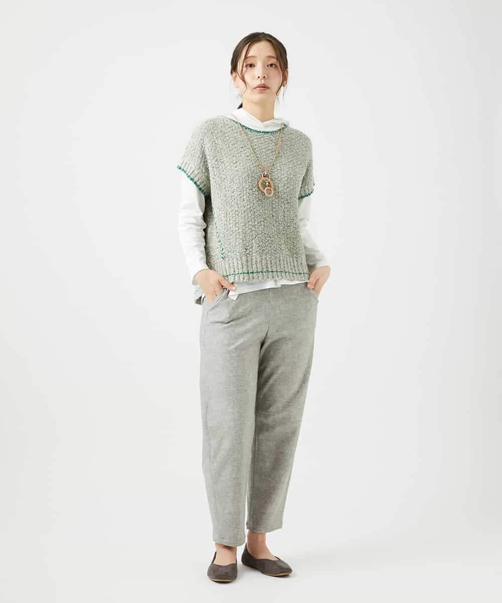 NR2ED01100 GIANNI LO GIUDICE(小さいサイズ)(メゾン ドゥ サンク) リングテープトップネックレス ネイビー