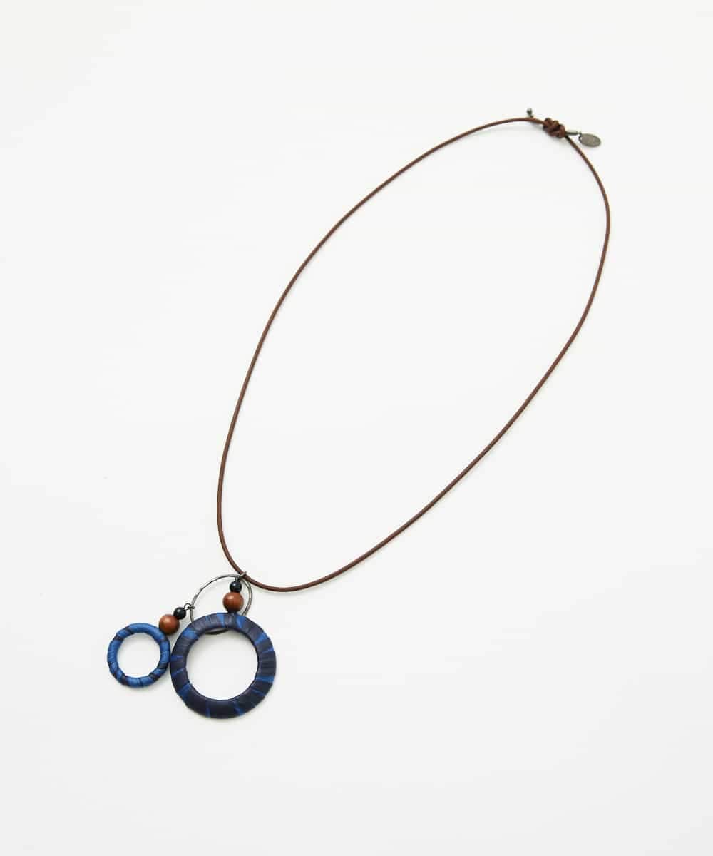 NR2ED01100 GIANNI LO GIUDICE(小さいサイズ)(メゾン ドゥ サンク) リングテープトップネックレス ネイビー