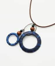 NR2ED01100 GIANNI LO GIUDICE(小さいサイズ)(メゾン ドゥ サンク) リングテープトップネックレス ネイビー