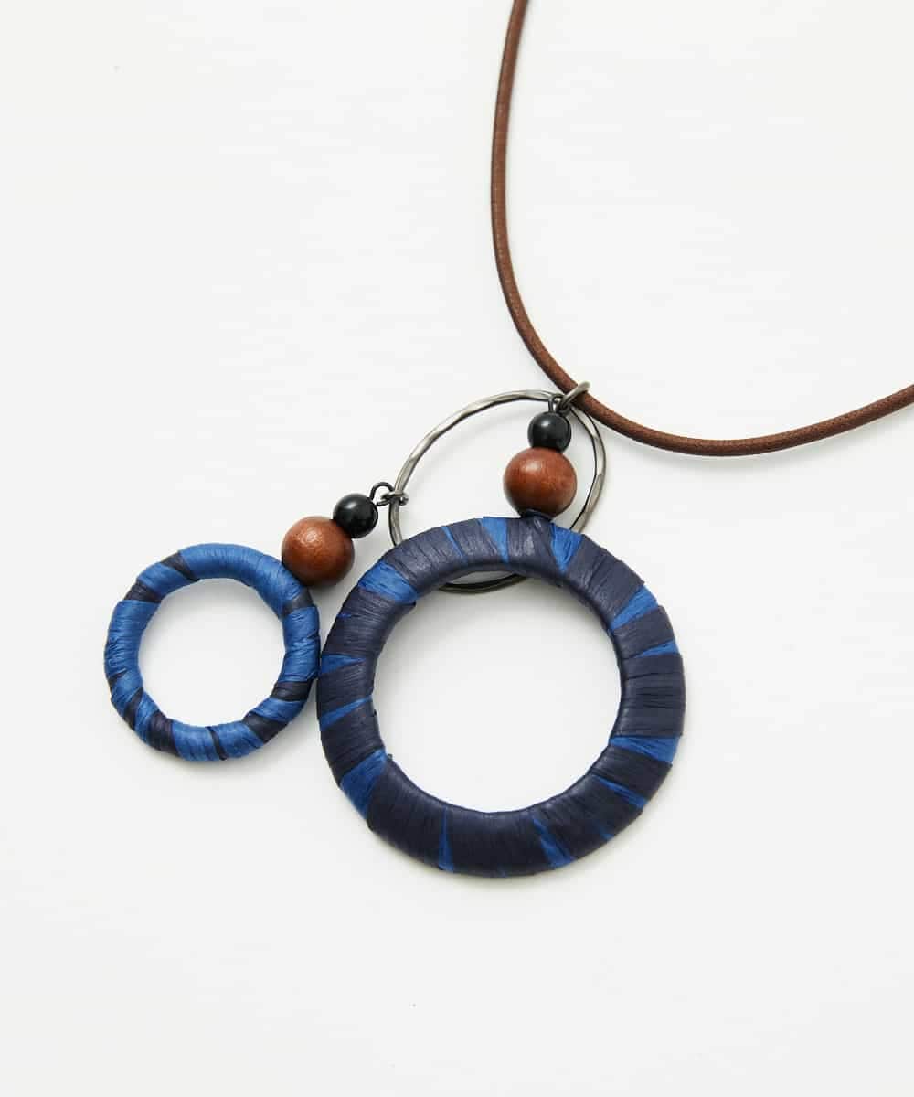 NR2ED01100 GIANNI LO GIUDICE(小さいサイズ)(メゾン ドゥ サンク) リングテープトップネックレス ネイビー