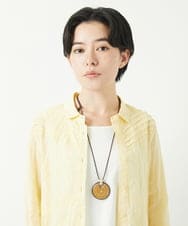 NR2GA23100 GIANNI LO GIUDICE(小さいサイズ)(メゾン ドゥ サンク) [日本製]レジンコーティングネックレス ブラウン系