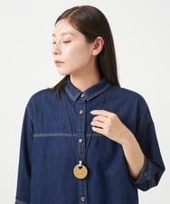 NR2GA23100 GIANNI LO GIUDICE(小さいサイズ)(メゾン ドゥ サンク) [日本製]レジンコーティングネックレス ブラウン系