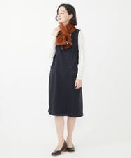 NR3AA05090 GIANNI LO GIUDICE(小さいサイズ)(メゾン ドゥ サンク) バイカラーファーティペット ベージュ×カーキ
