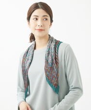 NR3AA07060 GIANNI LO GIUDICE(小さいサイズ)(メゾン ドゥ サンク) プリーツペイズリースカーフ グリーン系