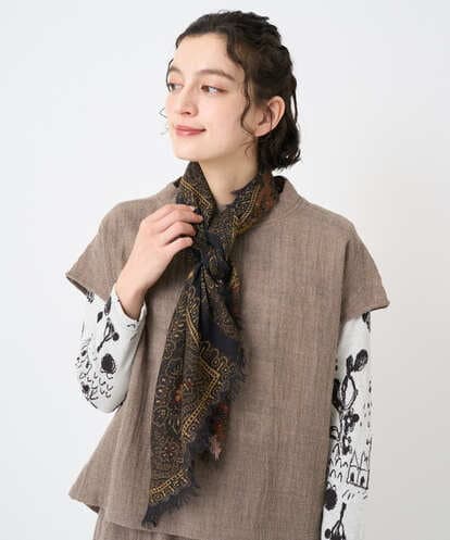 NR3AE12160 GIANNI LO GIUDICE(小さいサイズ) エスニックスクエアストール