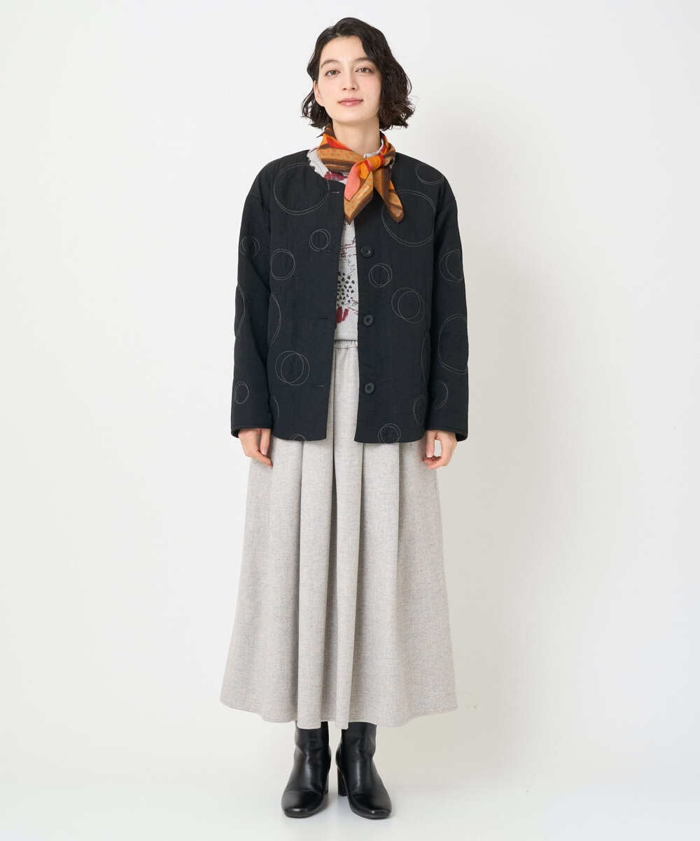 NR3AE13150 GIANNI LO GIUDICE(小さいサイズ)(メゾン ドゥ サンク) ミニキカスクエアストール オレンジ