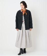 NR3AE13150 GIANNI LO GIUDICE(小さいサイズ)(メゾン ドゥ サンク) ミニキカスクエアストール オレンジ