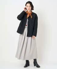 NR3AE13150 GIANNI LO GIUDICE(小さいサイズ)(メゾン ドゥ サンク) ミニキカスクエアストール オレンジ