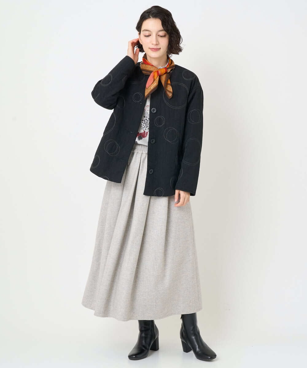 NR3AE13150 GIANNI LO GIUDICE(小さいサイズ)(メゾン ドゥ サンク) ミニキカスクエアストール オレンジ