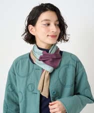 NR3AE15100 GIANNI LO GIUDICE(小さいサイズ)(メゾン ドゥ サンク) カラーブロックストール ライトグリーン