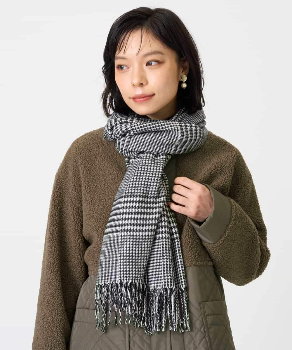 NR3AH41110 GIANNI LO GIUDICE(小さいサイズ)(メゾン ドゥ サンク) イタリーチェックストール ダークグレー