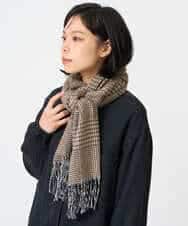 NR3AH41110 GIANNI LO GIUDICE(小さいサイズ)(メゾン ドゥ サンク) イタリーチェックストール ダークグレー
