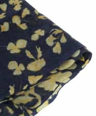 NR3AT03150 GIANNI LO GIUDICE(小さいサイズ)(メゾン ドゥ サンク) ツキミソウ刺繍ストール ネイビー系