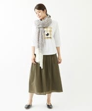 NR3AV04170 GIANNI LO GIUDICE(小さいサイズ)(メゾン ドゥ サンク) レオパードドットストール アイボリー×ブラウン系