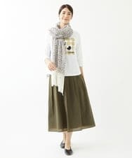 NR3AV04170 GIANNI LO GIUDICE(小さいサイズ)(メゾン ドゥ サンク) レオパードドットストール アイボリー×ブラウン系