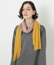 NR3AV09100 GIANNI LO GIUDICE(小さいサイズ)(メゾン ドゥ サンク) グラデーションカラープリーツストール イエロー系