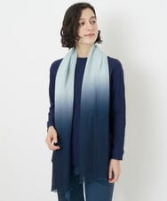 NR3AV09100 GIANNI LO GIUDICE(小さいサイズ)(メゾン ドゥ サンク) グラデーションカラープリーツストール ブルー系