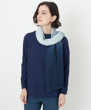 NR3AV09100 GIANNI LO GIUDICE(小さいサイズ)(メゾン ドゥ サンク) グラデーションカラープリーツストール ブルー系