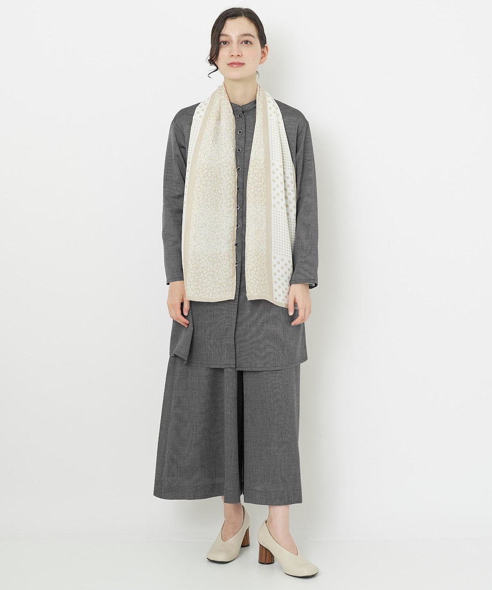 NR3AV11050 GIANNI LO GIUDICE(小さいサイズ)(メゾン ドゥ サンク) ドットバンダナプリントスカーフ ネイビー