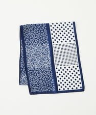 NR3AV11050 GIANNI LO GIUDICE(小さいサイズ)(メゾン ドゥ サンク) ドットバンダナプリントスカーフ ネイビー