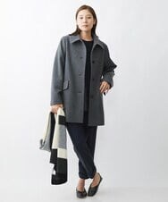 NR3AW05120 GIANNI LO GIUDICE(小さいサイズ)(メゾン ドゥ サンク) カラーブロック大判ストール ブラック・ホワイト系