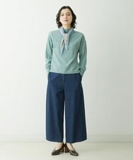 NR3EU80080 GIANNI LO GIUDICE(小さいサイズ)(メゾン ドゥ サンク) コモンプリントプリーツスカーフ ライトブルー系