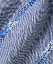 NR3EW01190 GIANNI LO GIUDICE(小さいサイズ)(メゾン ドゥ サンク) インド刺繍コットンストール ライトブルー
