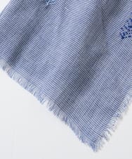 NR3EW01190 GIANNI LO GIUDICE(小さいサイズ)(メゾン ドゥ サンク) インド刺繍コットンストール ライトブルー