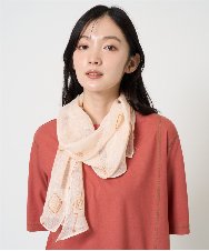 NR3GE46080 GIANNI LO GIUDICE(小さいサイズ)(メゾン ドゥ サンク) ドットエンブロイダリーストール オレンジ