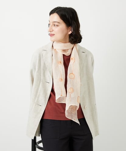 NR3GE46080 GIANNI LO GIUDICE(小さいサイズ) ドットエンブロイダリーストール