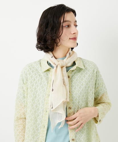 NR3GE46080 GIANNI LO GIUDICE(小さいサイズ) ドットエンブロイダリーストール