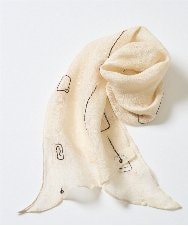 NR3GE46080 GIANNI LO GIUDICE(小さいサイズ)(メゾン ドゥ サンク) ドットエンブロイダリーストール アイボリー