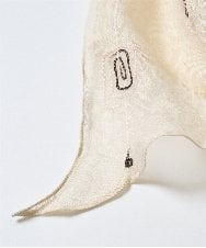 NR3GE46080 GIANNI LO GIUDICE(小さいサイズ)(メゾン ドゥ サンク) ドットエンブロイダリーストール アイボリー