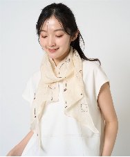 NR3GE46080 GIANNI LO GIUDICE(小さいサイズ)(メゾン ドゥ サンク) ドットエンブロイダリーストール アイボリー