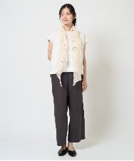 NR3GE46080 GIANNI LO GIUDICE(小さいサイズ)(メゾン ドゥ サンク) ドットエンブロイダリーストール アイボリー