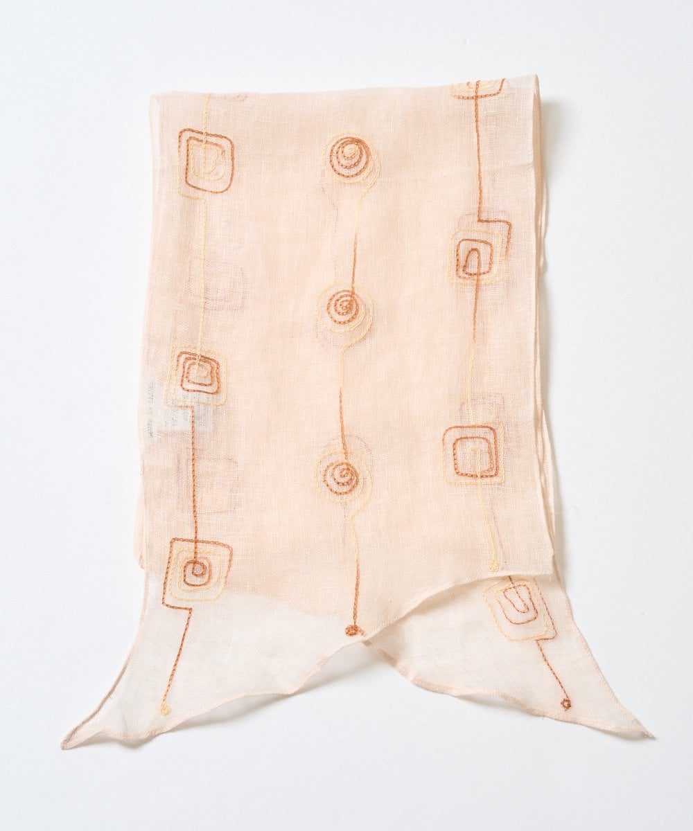 NR3GE46080 GIANNI LO GIUDICE(小さいサイズ)(メゾン ドゥ サンク) ドットエンブロイダリーストール アイボリー