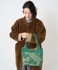 NR5AE11090 GIANNI LO GIUDICE(小さいサイズ)(メゾン ドゥ サンク) ニットバッグ グリーン