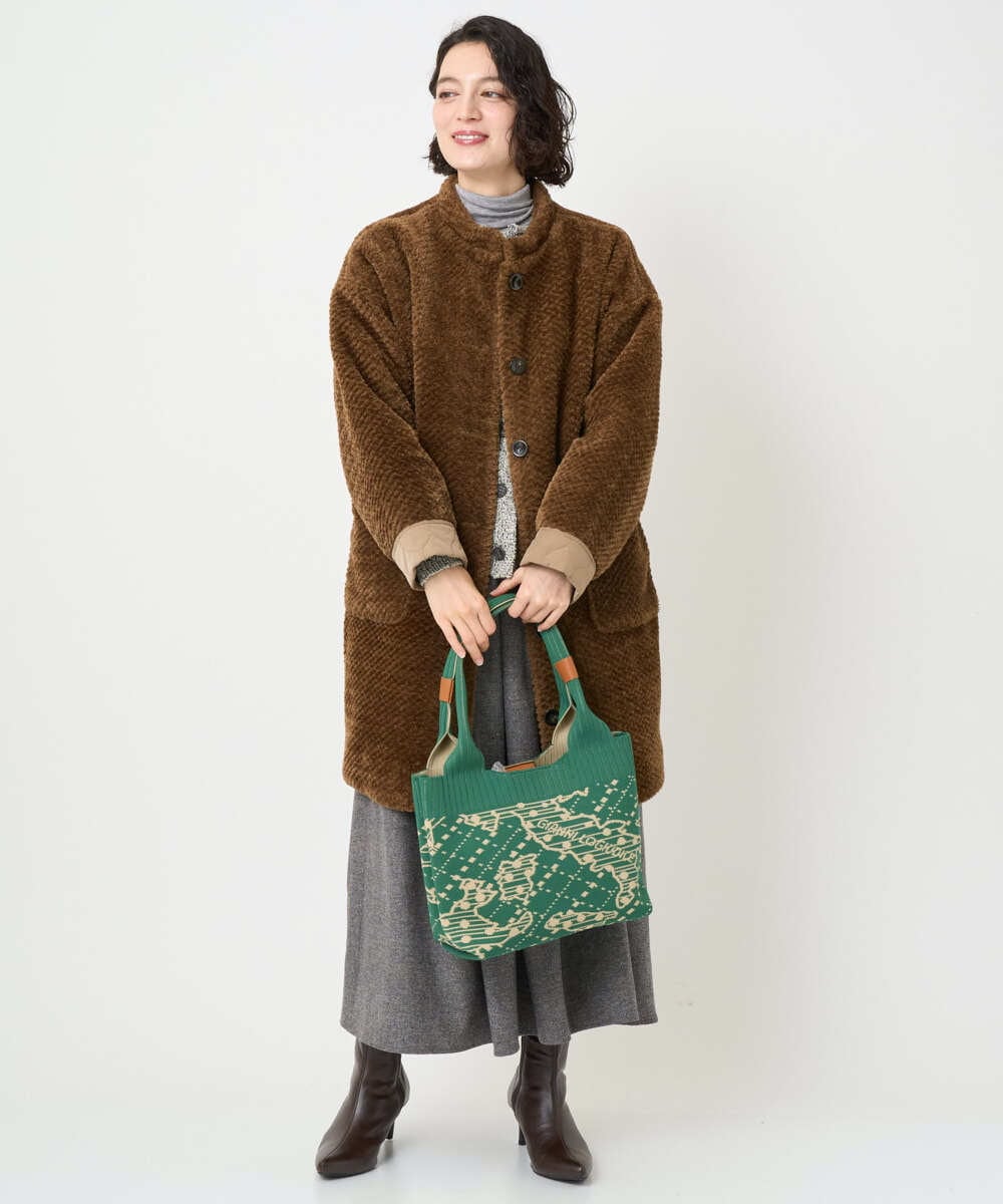 NR5AE11090 GIANNI LO GIUDICE(小さいサイズ)(メゾン ドゥ サンク) ニットバッグ グリーン