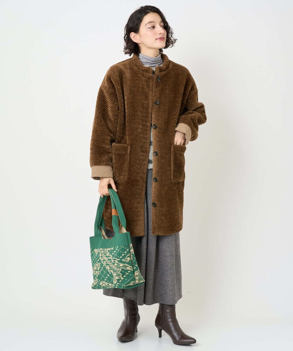 NR5AE11090 GIANNI LO GIUDICE(小さいサイズ)(メゾン ドゥ サンク) ニットバッグ グリーン