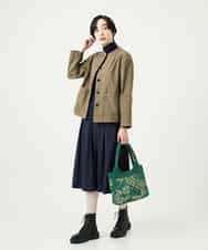 NR5AE11090 GIANNI LO GIUDICE(小さいサイズ)(メゾン ドゥ サンク) ニットバッグ グリーン