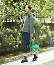 NR5AE11090 GIANNI LO GIUDICE(小さいサイズ)(メゾン ドゥ サンク) ニットバッグ グリーン