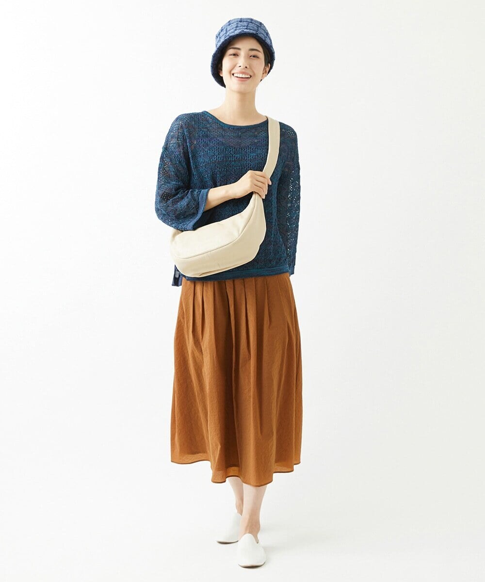 NR5AV02150 GIANNI LO GIUDICE(小さいサイズ)(メゾン ドゥ サンク) シープレザー三日月型ショルダーバッグ ベージュ