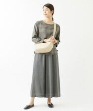 NR5AV02150 GIANNI LO GIUDICE(小さいサイズ)(メゾン ドゥ サンク) シープレザー三日月型ショルダーバッグ ベージュ