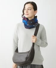 NR5AV02150 GIANNI LO GIUDICE(小さいサイズ)(メゾン ドゥ サンク) シープレザー三日月型ショルダーバッグ ダークブラウン