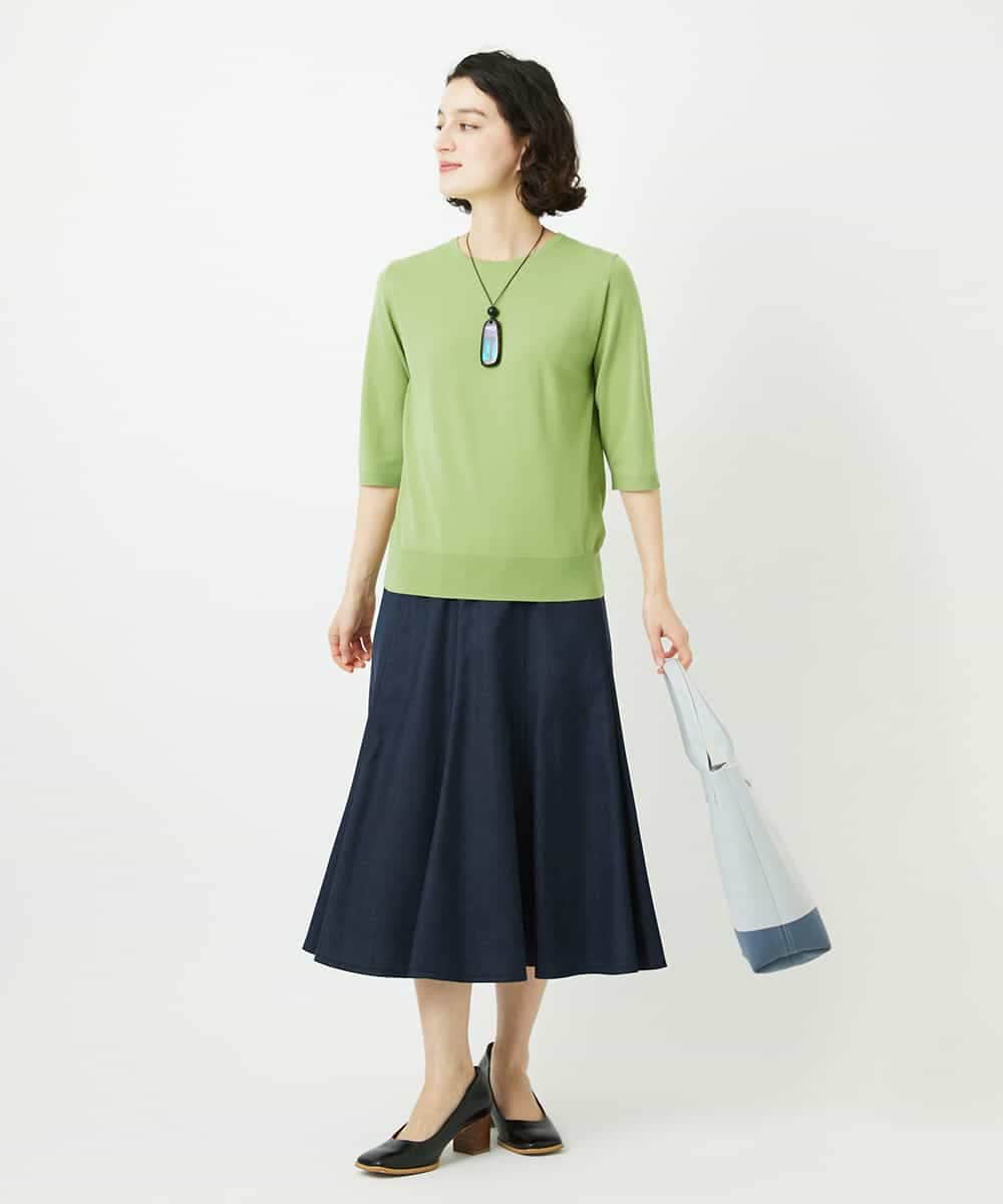 NR5ED02120 GIANNI LO GIUDICE(小さいサイズ)(メゾン ドゥ サンク) ニットバッグ ベージュ