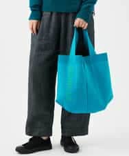 NR5ED03080 GIANNI LO GIUDICE(小さいサイズ)(メゾン ドゥ サンク) ロゴニットバッグ ブルー